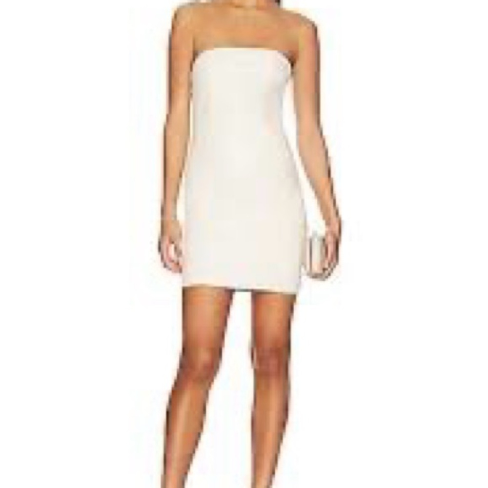 LBLC the Label Strapless Cream Dress